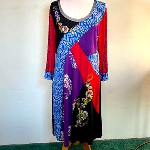 USINDO Unique Embroidered Beaded Colorful Scoop Neck Long Sleeves Dress …